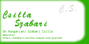 csilla szabari business card